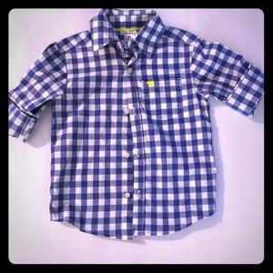 Carter’s Long Sleeve Blue Plaid Button Down 3t